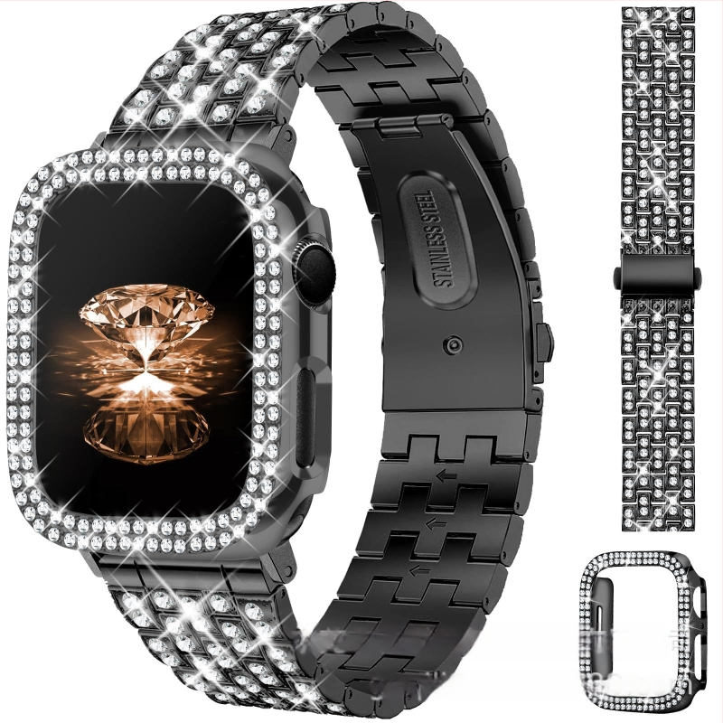 Metalni remen za Apple Watch s dijamantnom ukrašenjem i kopčom na klik