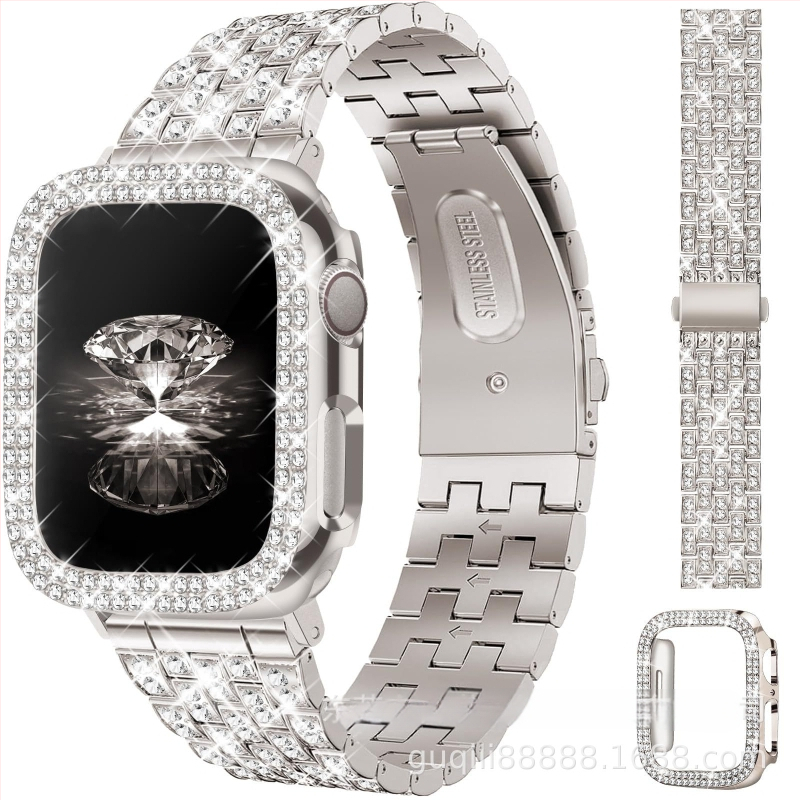 Metalni remen za Apple Watch s dijamantnom ukrašenjem i kopčom na klik