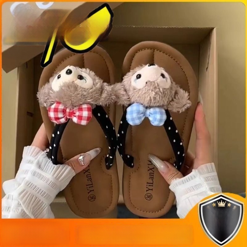 Moteriškos karikatūrų paplūdimio šlepetės su minkšta PVC padu, kvėpuojančios, plokščias padas, pado storis 0–3 cm