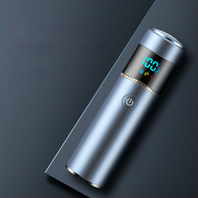 Elektriskā skuvekle ar rotējošu galvu, ūdensizturīga, iebūvēta 1200–2000 mAh akumulatora, darbības laiks 60 minūtes un vairāk, 1 stundu uzlāde, korpuss no alumīnija sakausējuma