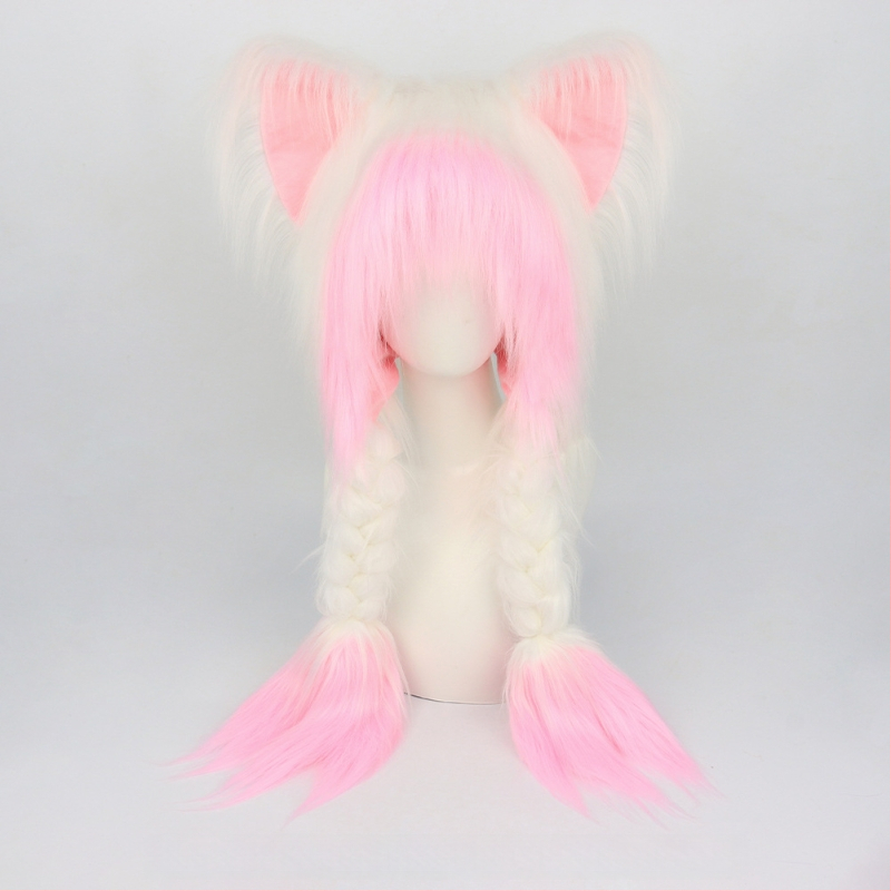 Плюшена шапка с котешки уши, Y2K вдъхновение, за възрастни; Марка: New Domain; За възрастни; Лято 2024