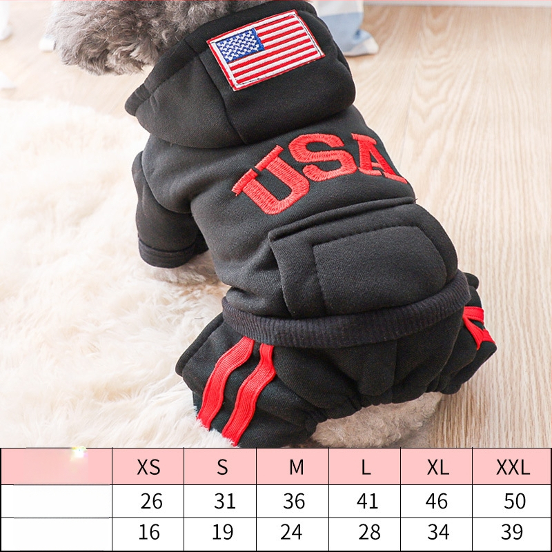 Зимно кучешко палто с качулка, полиестер, стил Leisure, Leshuang Pet Tools, облекло за домашни любимци