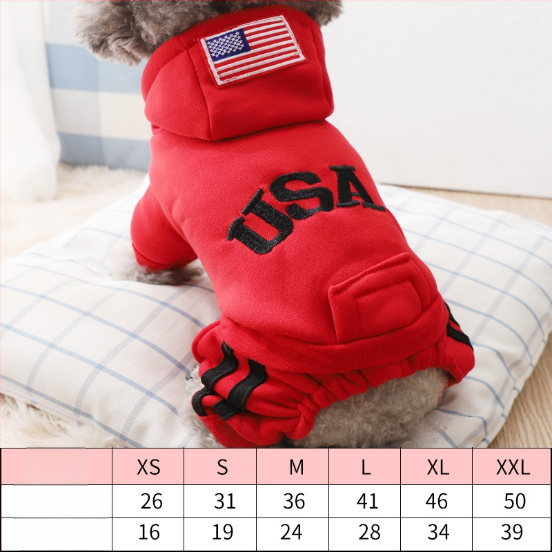 Зимно кучешко палто с качулка, полиестер, стил Leisure, Leshuang Pet Tools, облекло за домашни любимци