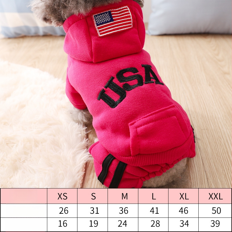 Зимно кучешко палто с качулка, полиестер, стил Leisure, Leshuang Pet Tools, облекло за домашни любимци