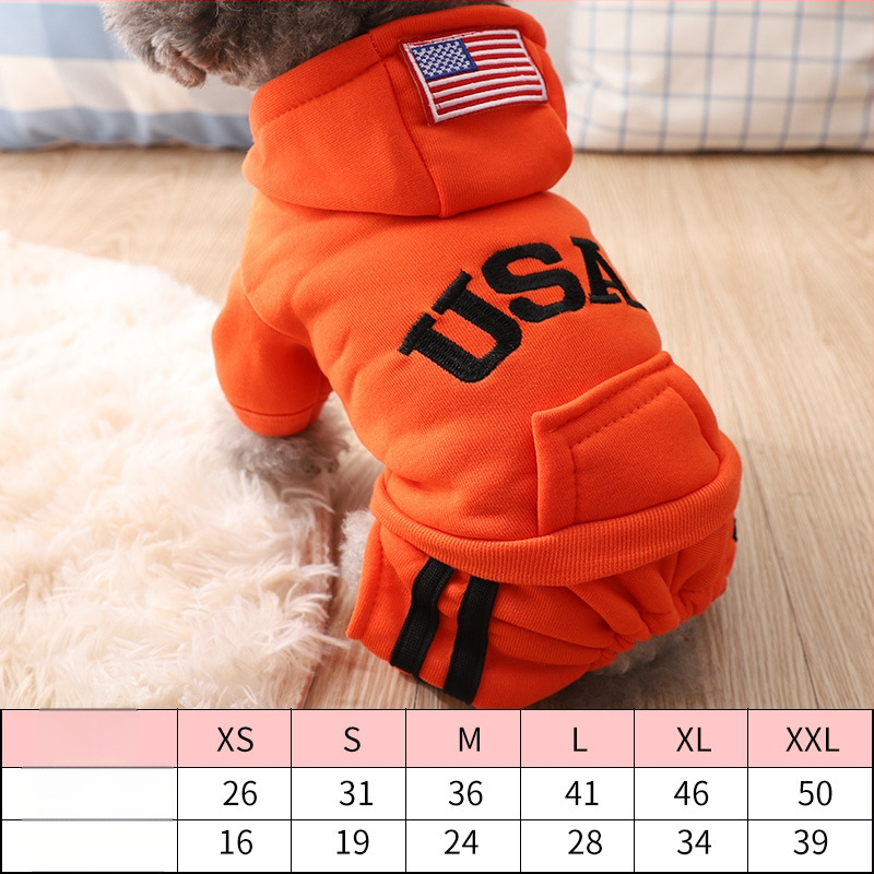 Зимно кучешко палто с качулка, полиестер, стил Leisure, Leshuang Pet Tools, облекло за домашни любимци