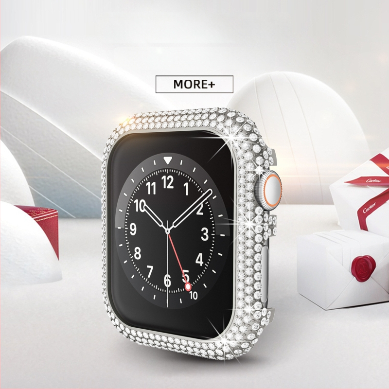 Apple Watch apsaugos dėklas su deimantinės liejimo rėmu – lydinio medžiaga, suderinamas su Apple Watch, svoris 10 g, prekės ženklas Yiqixin