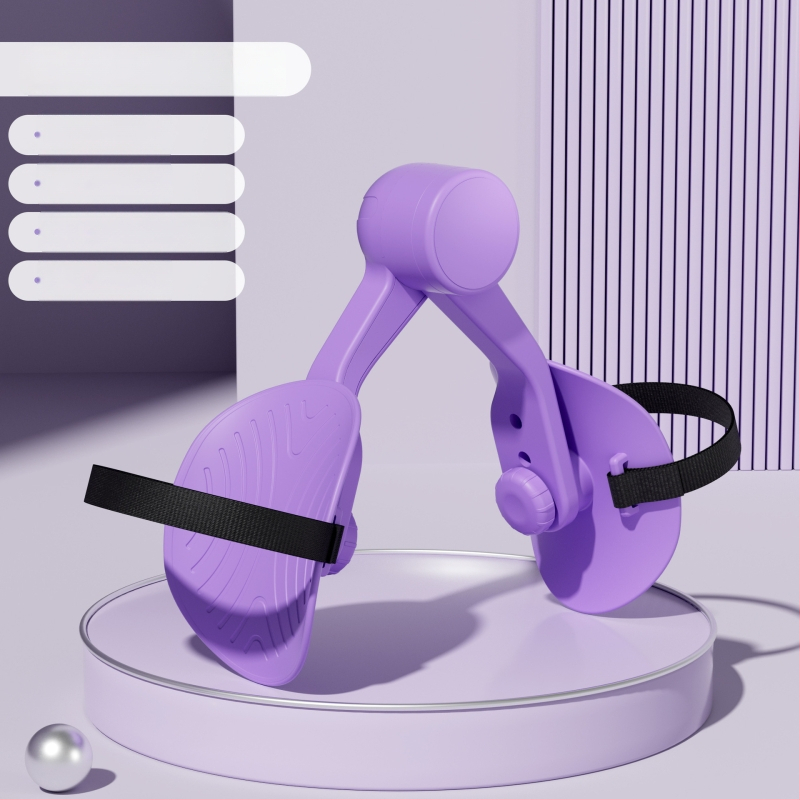 Antrenor de mușchi ai podeului pelvin pentru uz casnic, cu clemă pentru șold și susținere a interiorului coapselor — Materiale: PP, TPE, arc; Brand: Kyndini; Greutate: 360 g