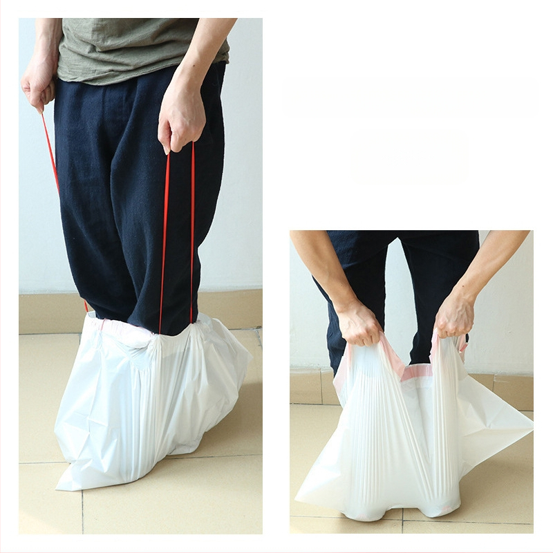 Sacoșă pentru nisip de pisică cu șnur – PE îngroșat, pentru tavă de pisică, de unică folosință