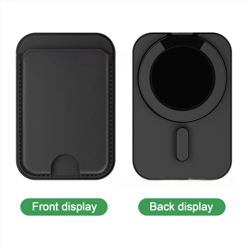 MagSafe kortų dėklas iPhone — imitacinė oda, daug kampų stovėjimo padėtis, magnetinis užsegimas, pritaikymas ir logotipo spausdinimas