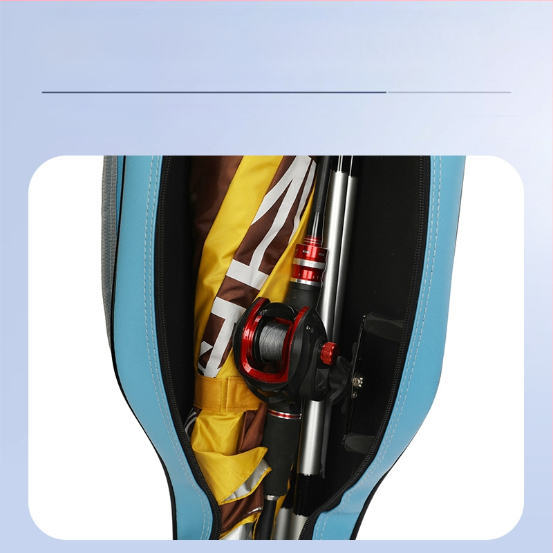 Geantă impermeabilă din PU pentru lansete, cu husă dură, portabilă pentru echipament de pescuit în râu