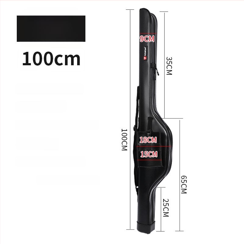 Geantă impermeabilă din PU pentru lansete, cu husă dură, portabilă pentru echipament de pescuit în râu