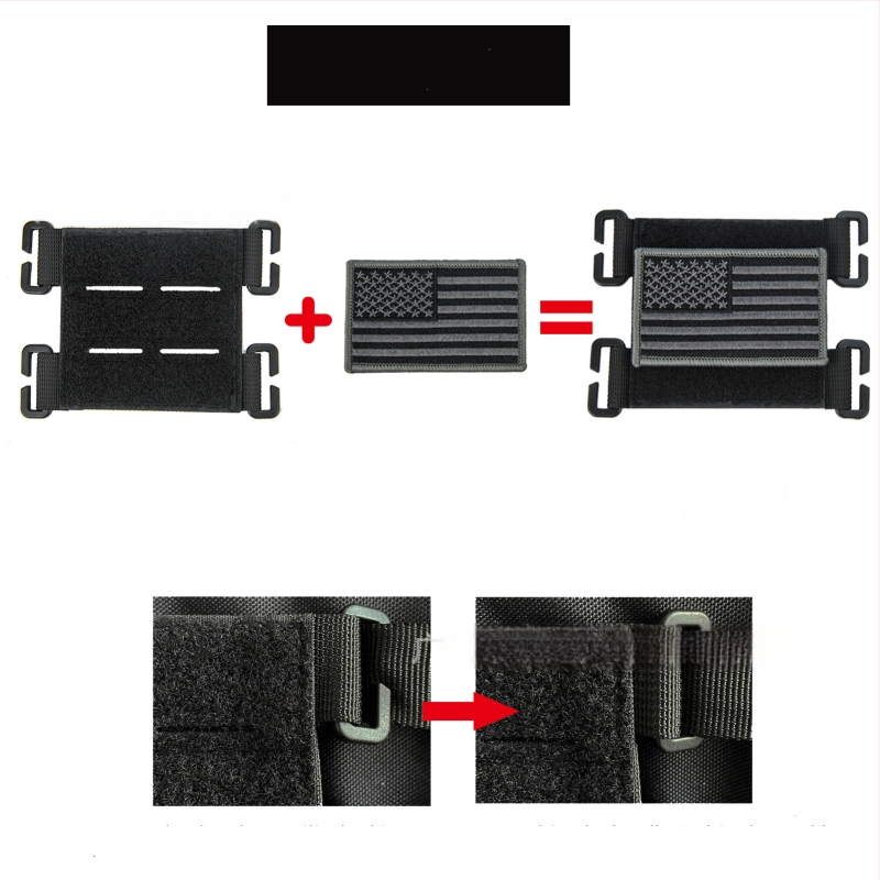 Liruida ultraliegs neilona Velcro taktiskais aksesuārs mugurai ar MOLLE sistēmu, rokas siksnas bāze, noņemams