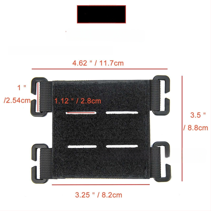 Liruida ultraliegs neilona Velcro taktiskais aksesuārs mugurai ar MOLLE sistēmu, rokas siksnas bāze, noņemams