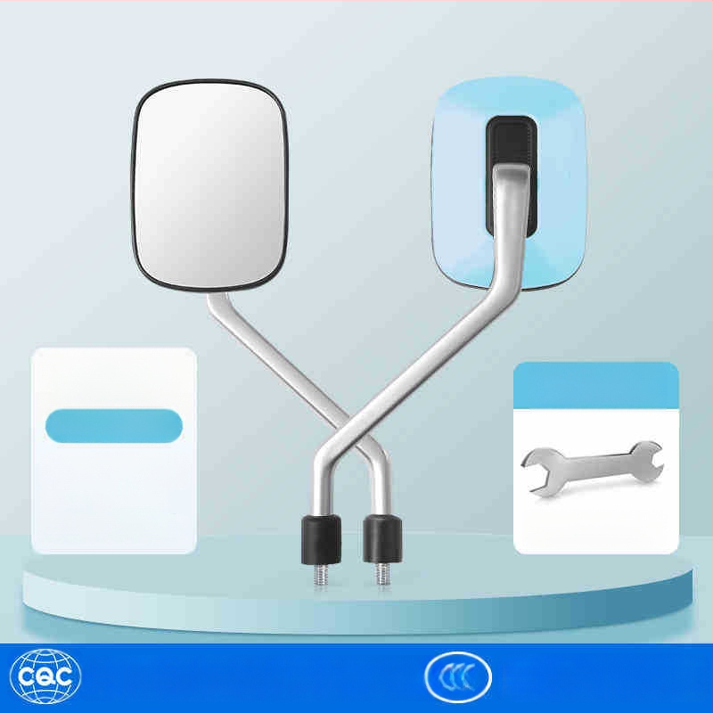 Elektromos kerékpár hátsó tükör, modell Qxqy-300, négyszögletes tükör, szerelés: ortodontikus, anyag: nagy szilárdságú ötvözet és mérnöki műanyagok, ütésállóság: magas