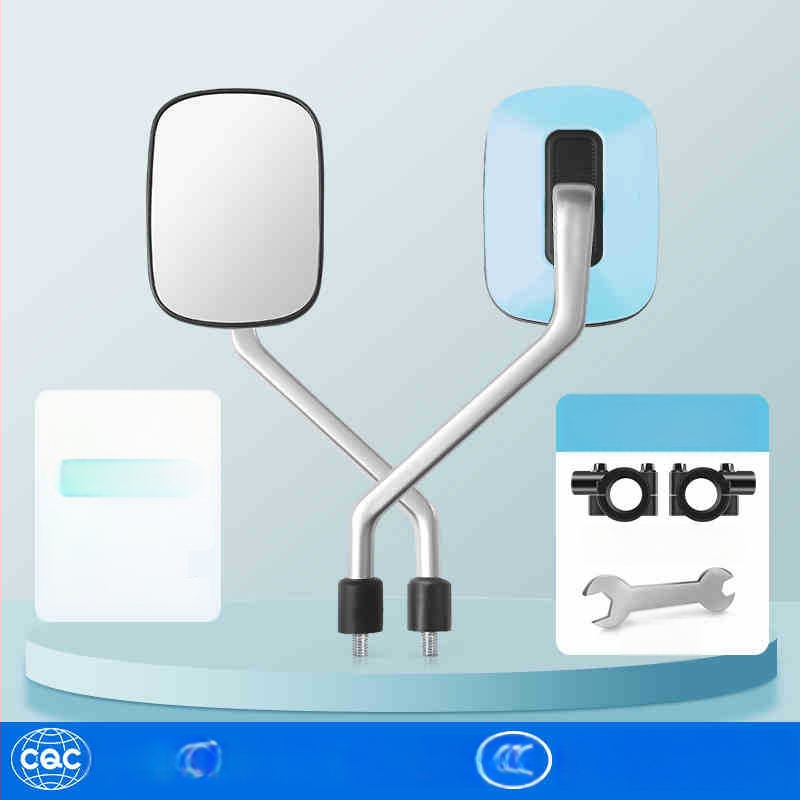 Elektromos kerékpár hátsó tükör, modell Qxqy-300, négyszögletes tükör, szerelés: ortodontikus, anyag: nagy szilárdságú ötvözet és mérnöki műanyagok, ütésállóság: magas