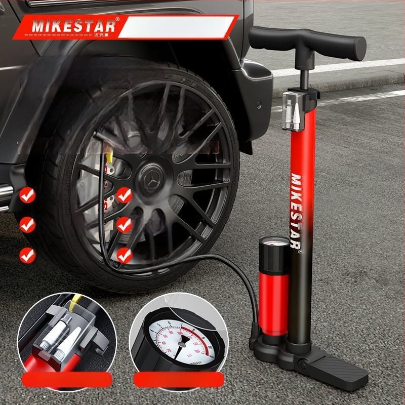 Високонапорна ръчна помпа за велосипеди, мотори и електрически превозни средства — бързо надуване, универсална, за домашна употреба