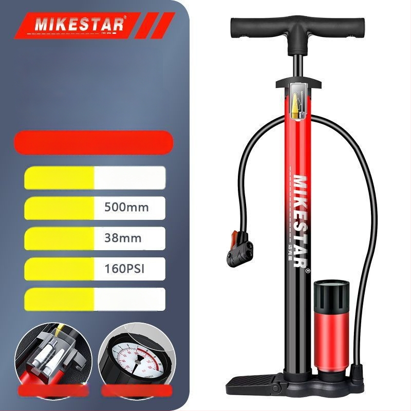 Високонапорна ръчна помпа за велосипеди, мотори и електрически превозни средства — бързо надуване, универсална, за домашна употреба