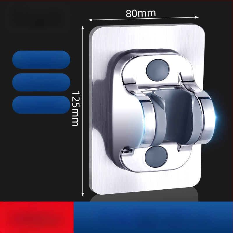 Suport de duș cu montare prin ventuză, fără găuri, reținător reglabil pentru furtun, ABS, stil modern minimalist