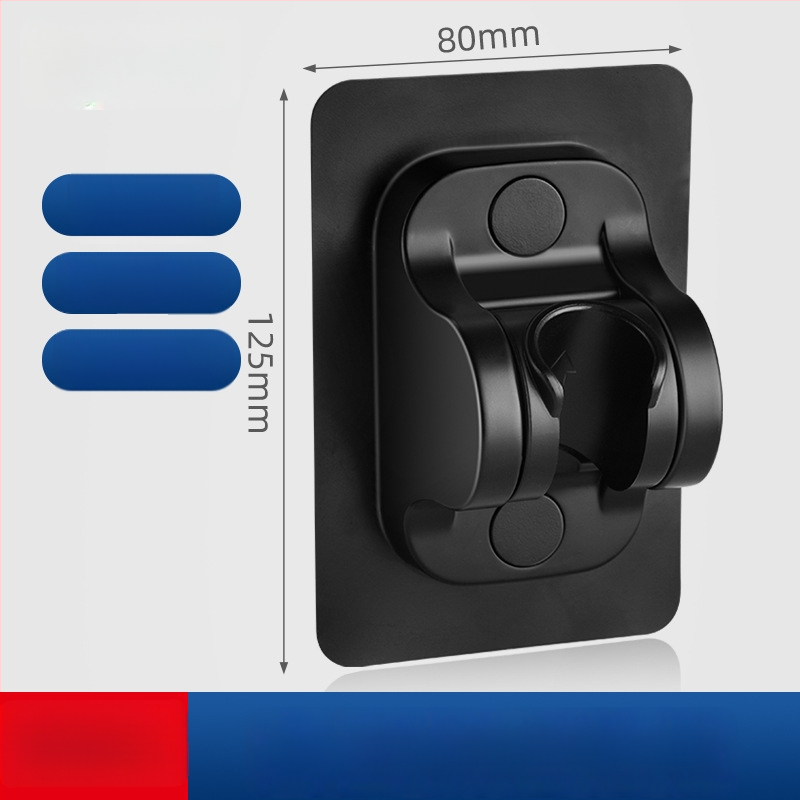 Suport de duș cu montare prin ventuză, fără găuri, reținător reglabil pentru furtun, ABS, stil modern minimalist