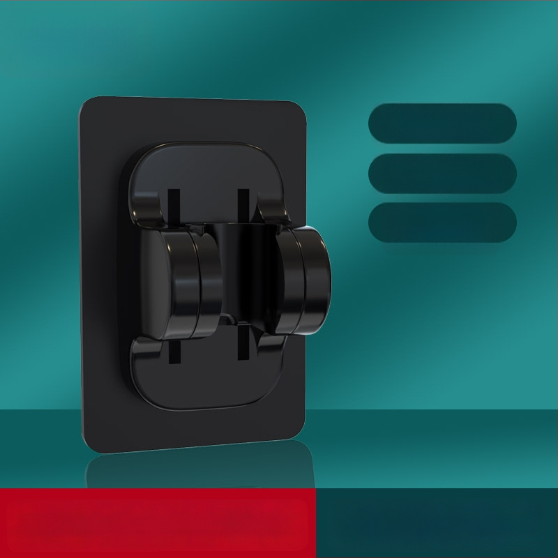 Suport de duș cu montare prin ventuză, fără găuri, reținător reglabil pentru furtun, ABS, stil modern minimalist