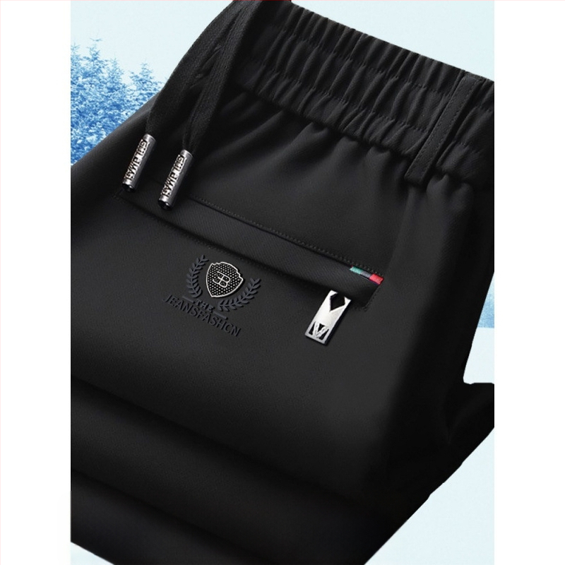 Meeste talvepüksid elastse vööga, fleece voodriga, sirge lõikega, Cupro kiududest