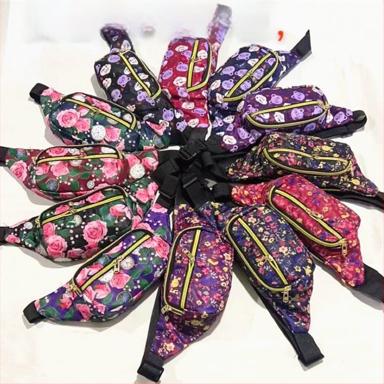 Vyrų pečių diržo krepšys – drobė, gėlių raštas, poliesterio ėdimas, 2025 m. pavasaris