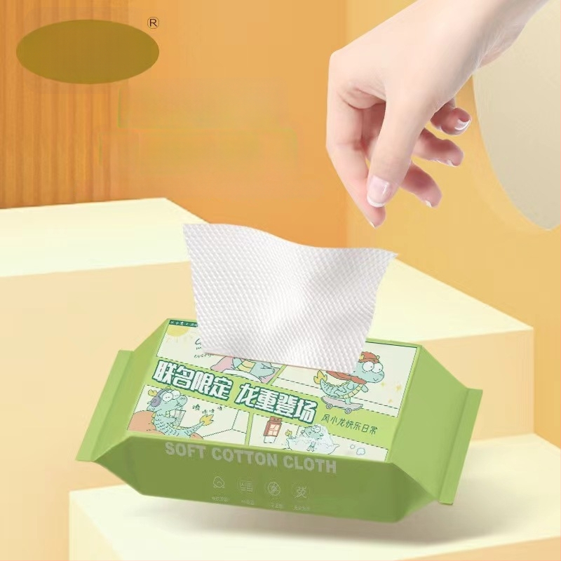 Μίας χρήσης πετσέτες προσώπου, μαλακές σαν βαμβάκι και χωρίς χνούδια, αναρτώμενο σχέδιο τράβηγμα, απομακρύνουν το μακιγιάζ, ίνες φυτικής προέλευσης