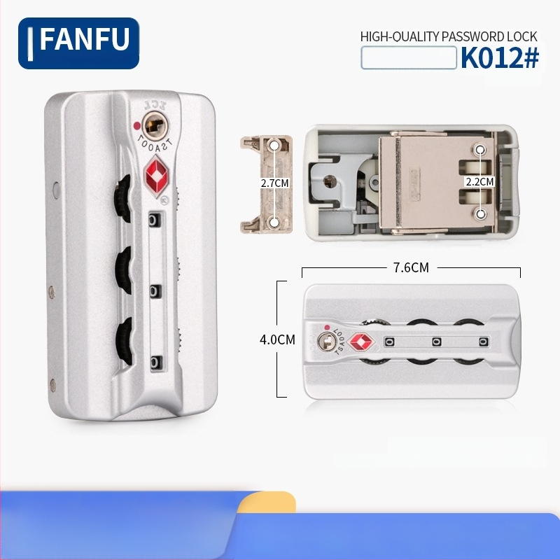 Κλειδαριά βαλίτσας με αλουμινένιο πλαίσιο – Αντικλοπή, αλουμίνιο, Fanfu Αξεσουάρ αποσκευών