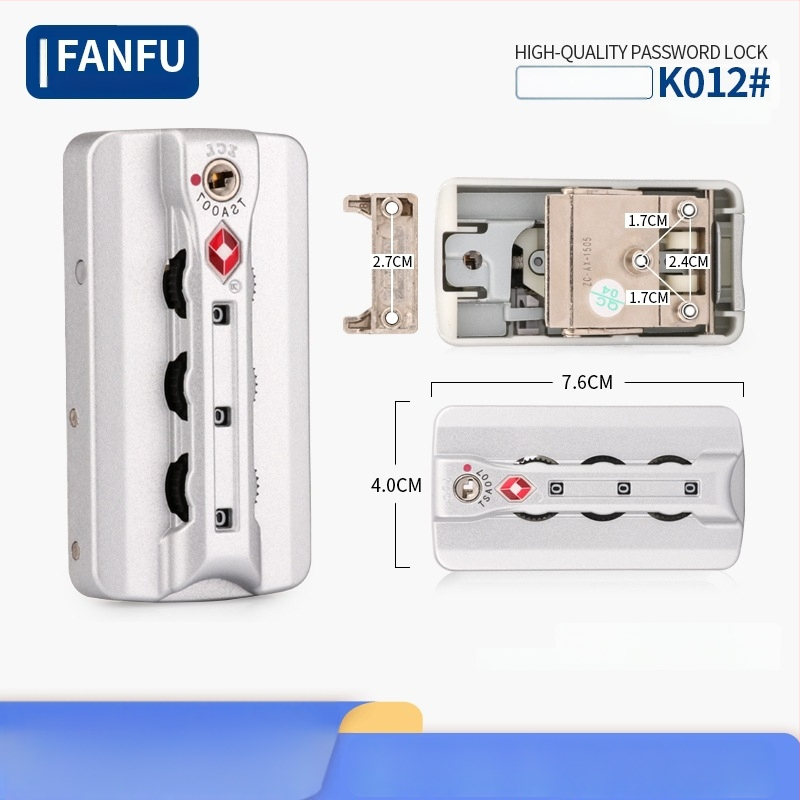 Κλειδαριά βαλίτσας με αλουμινένιο πλαίσιο – Αντικλοπή, αλουμίνιο, Fanfu Αξεσουάρ αποσκευών