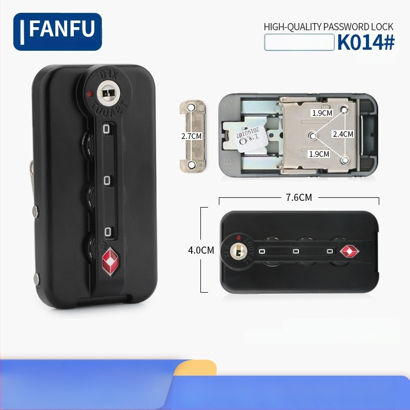 Κλειδαριά βαλίτσας με αλουμινένιο πλαίσιο – Αντικλοπή, αλουμίνιο, Fanfu Αξεσουάρ αποσκευών