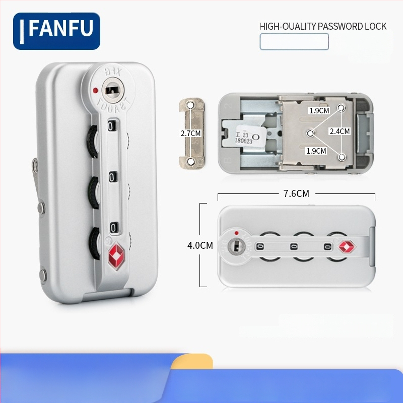 Κλειδαριά βαλίτσας με αλουμινένιο πλαίσιο – Αντικλοπή, αλουμίνιο, Fanfu Αξεσουάρ αποσκευών