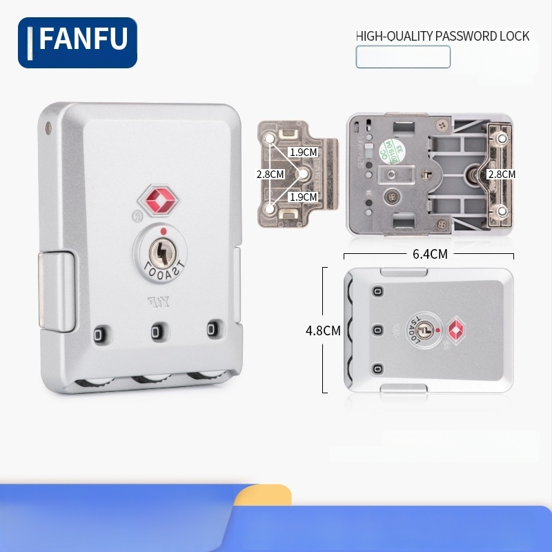 Κλειδαριά βαλίτσας με αλουμινένιο πλαίσιο – Αντικλοπή, αλουμίνιο, Fanfu Αξεσουάρ αποσκευών