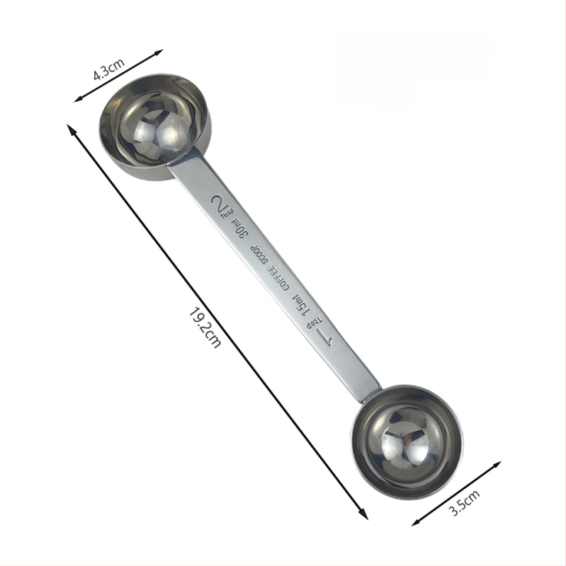 Zemeijia rozsdamentes acél hosszú nyelű mérőkanál graduációkkal