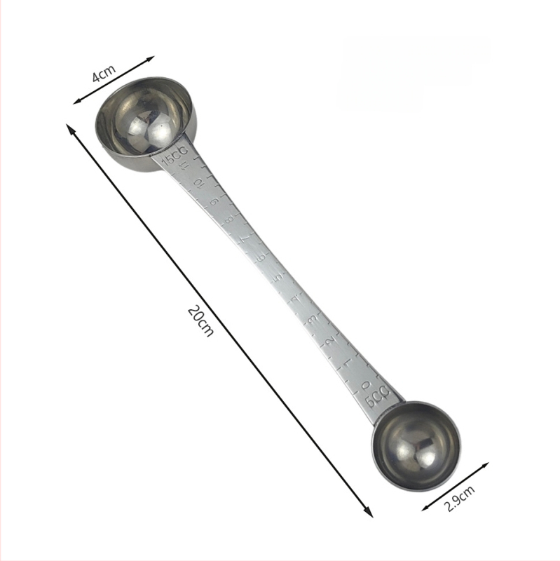 Zemeijia rozsdamentes acél hosszú nyelű mérőkanál graduációkkal