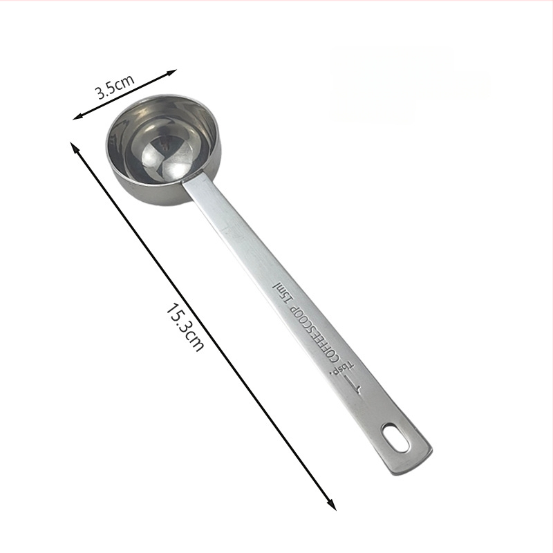 Zemeijia rozsdamentes acél hosszú nyelű mérőkanál graduációkkal
