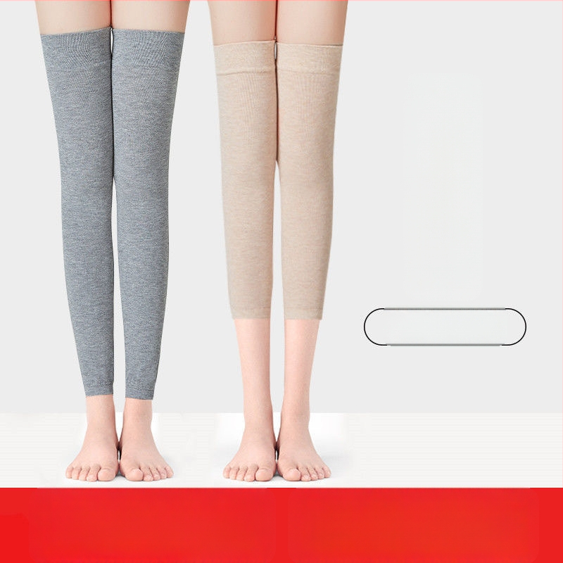 Коленни предпазители за каране на велосипед — памук, удължена дължина, безшевни, тънки и ветроустойчиви, за възрастни