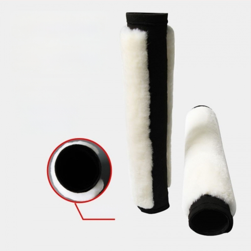 Коленни подложки от вълна с каишка и пухено покритие, за възрастни, тристранно покритие, по-широки и по-дебели панели