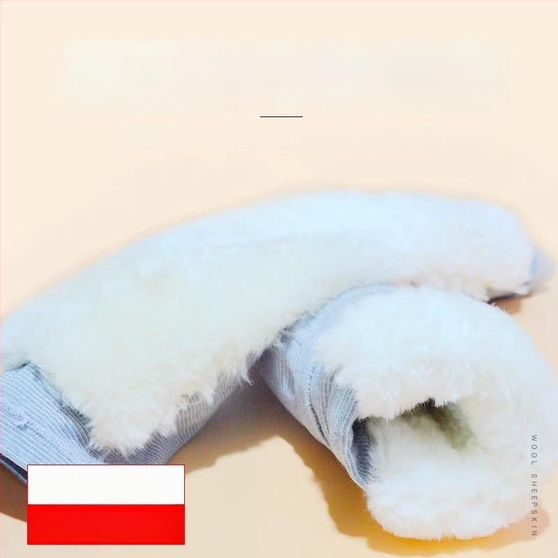 Коленни подложки от вълна с каишка и пухено покритие, за възрастни, тристранно покритие, по-широки и по-дебели панели