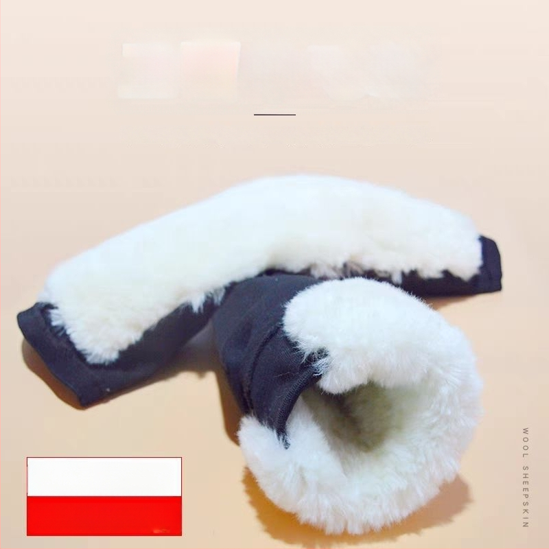 Коленни подложки от вълна с каишка и пухено покритие, за възрастни, тристранно покритие, по-широки и по-дебели панели