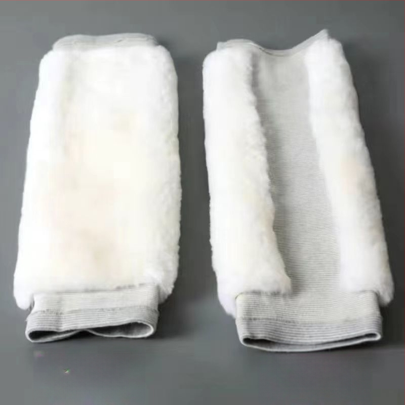 Коленни подложки от вълна с каишка и пухено покритие, за възрастни, тристранно покритие, по-широки и по-дебели панели