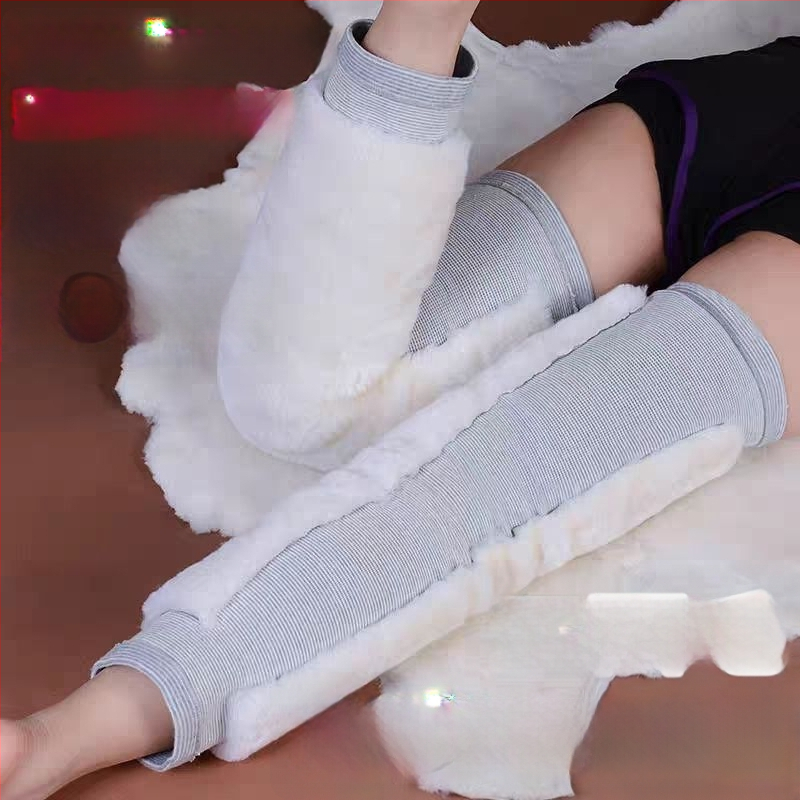 Коленни подложки от вълна с каишка и пухено покритие, за възрастни, тристранно покритие, по-широки и по-дебели панели