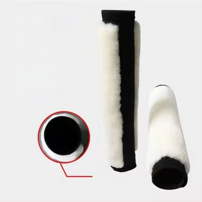 Коленни подложки от вълна с каишка и пухено покритие, за възрастни, тристранно покритие, по-широки и по-дебели панели