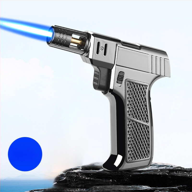 Pārvietojams butāna liesmas lāpu degināšanas rīks ar ABS plastiku un cinka sakausējumu, vēja izturīgs, ar logotipa apdruku