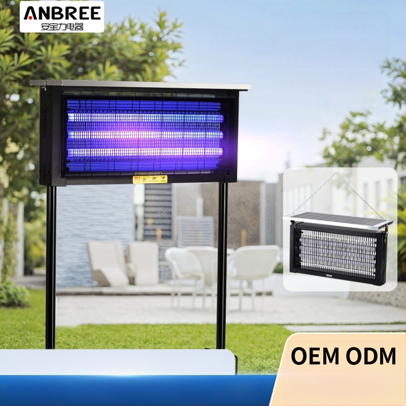 Kültéri napelemes szúnyogirtó lámpa - vízálló, újratölthető, UV-lila fény csapda, 200 m²+ lefedettség