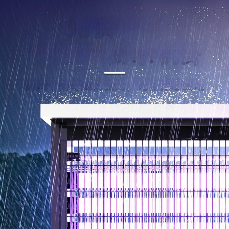 Kültéri napelemes szúnyogirtó lámpa - vízálló, újratölthető, UV-lila fény csapda, 200 m²+ lefedettség