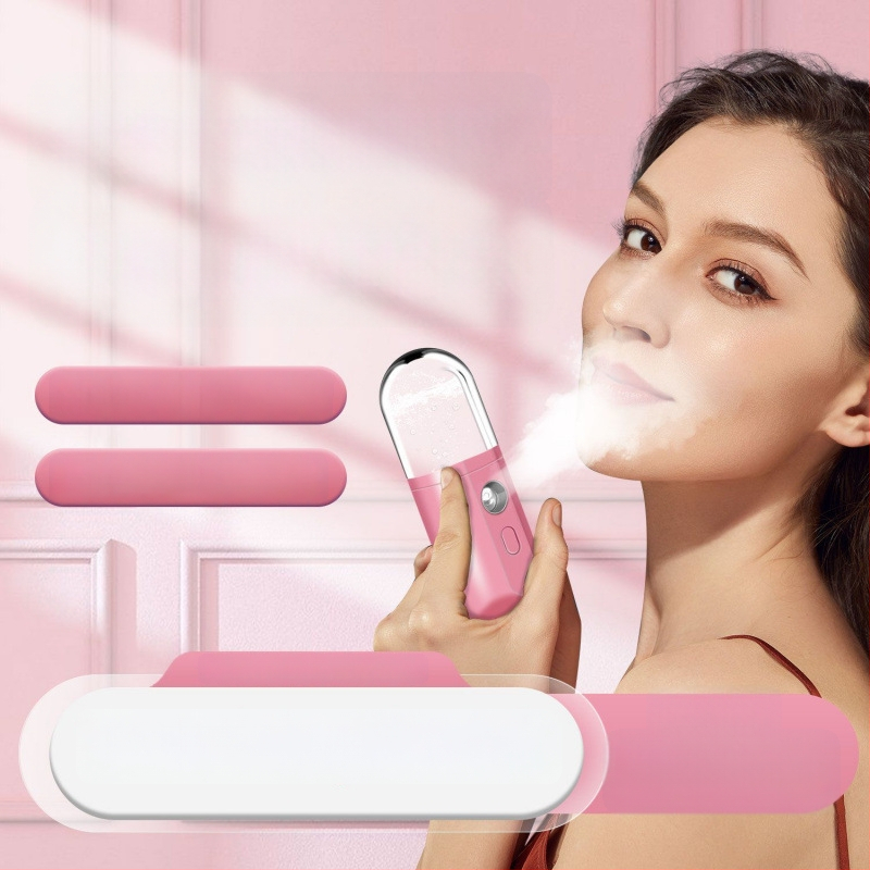 Νάνο Σπρέι Ενυδάτωσης - Χειρολαβής Φορητός Ουαλιστήρας Προσώπου - Κρύος Ψεκασμός, 5+ Ταχύτητες, Ώρα Ομίχλης ≤10s, Θερμοηλεκτρική Τεχνολογία Ενυδάτωσης, Χωρίς Ενσωματωμένη Μπαταρία