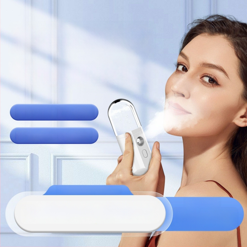 Νάνο Σπρέι Ενυδάτωσης - Χειρολαβής Φορητός Ουαλιστήρας Προσώπου - Κρύος Ψεκασμός, 5+ Ταχύτητες, Ώρα Ομίχλης ≤10s, Θερμοηλεκτρική Τεχνολογία Ενυδάτωσης, Χωρίς Ενσωματωμένη Μπαταρία