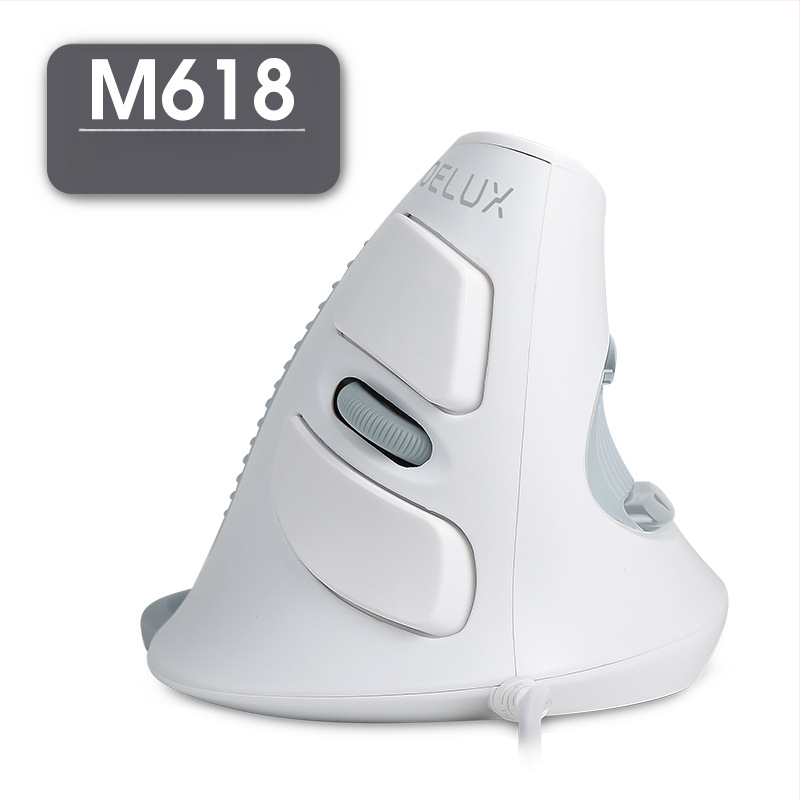 Вертикална USB ергономична мишка, 5 бутона, оптичен сензор, модел M618