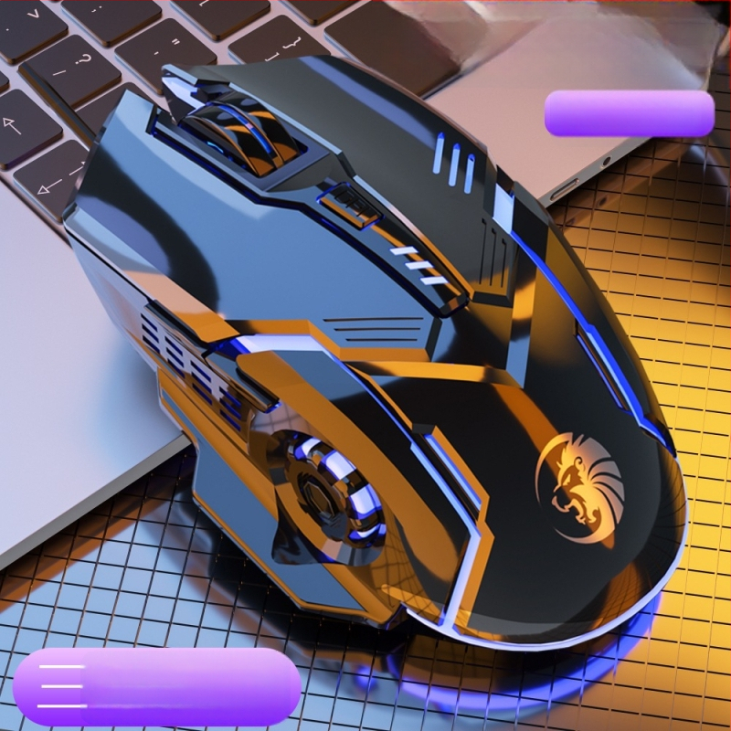 Гейминг мишка с кабел, безшумна, механична, осветена, USB