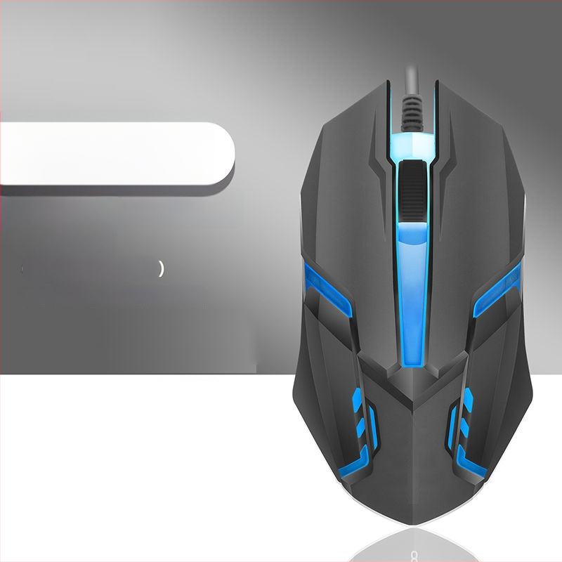 Гейминг мишка с кабел, безшумна, механична, осветена, USB